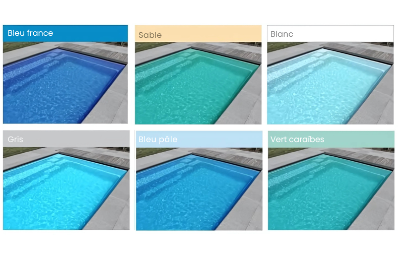 Nuancier de couleurs pour liner de piscine